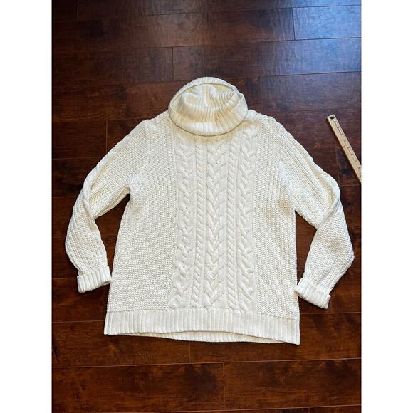 Gap White cable Knit Casual Minimalist sweater size XL - Picture 1 of 6